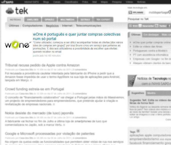 Sapo Tek em julho de 2011
